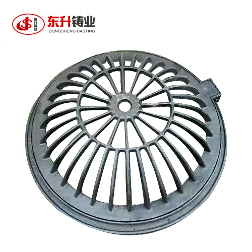 Nodular cast iron manhole cover, water collection grate